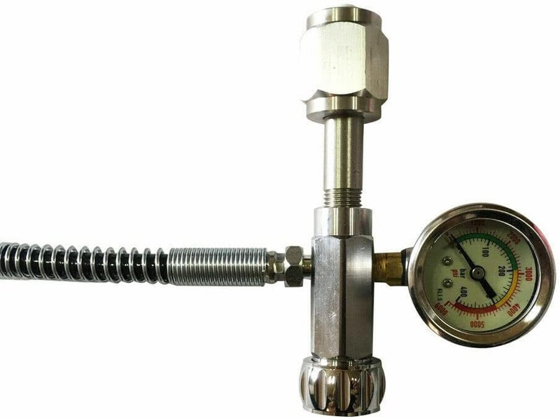 Kathring Paintball Fill Station Kit, PCP SCBA Fill Station Refill with 60cm Microbore Hose 0-4500PSI Charging Connector Adapter Air Rifle Paintball - Image 4